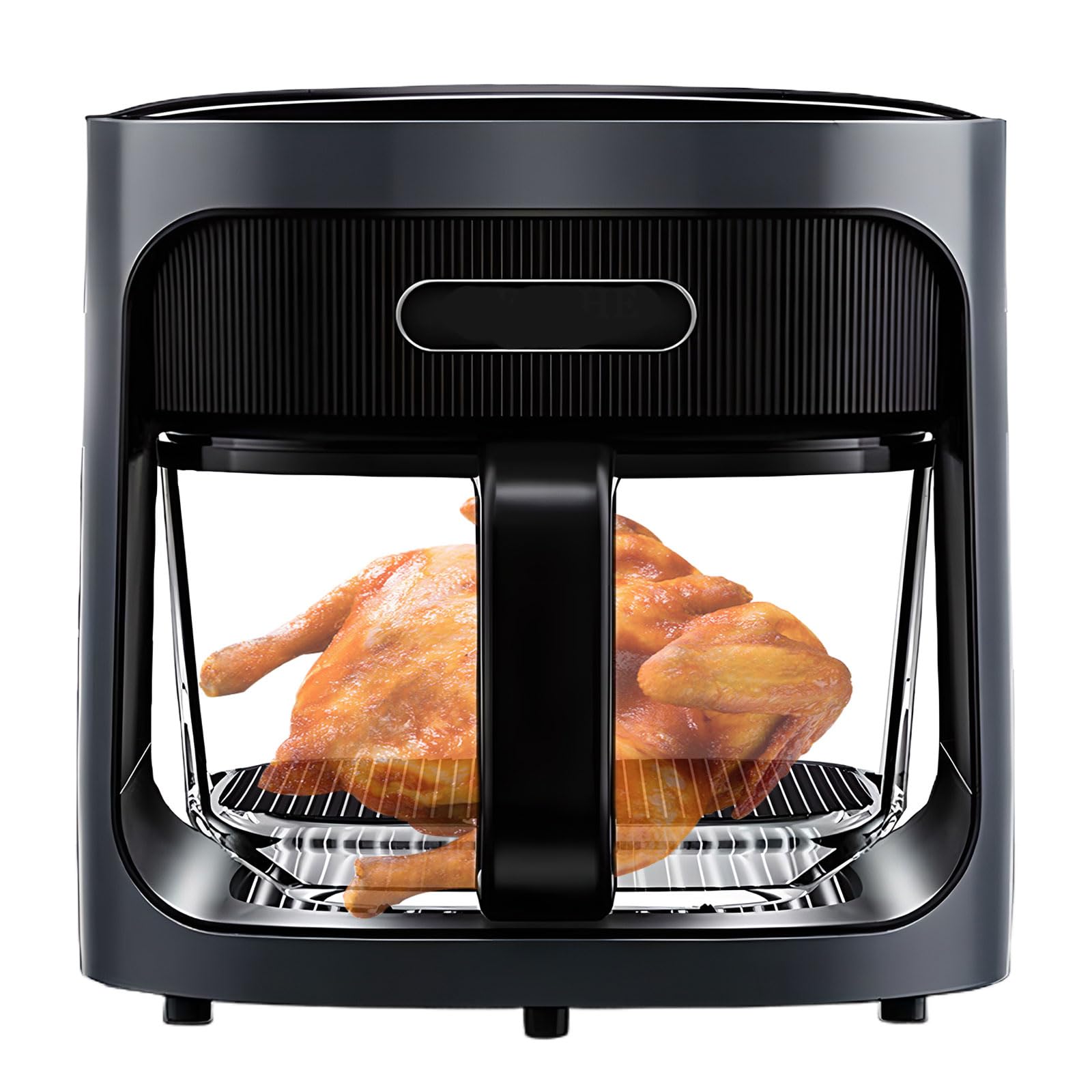 Freidora de Aire Eléctrico, Freidora Eléctrica Multifunción de 6L con 7 Preajustes, Freidora Visual de Vidrio Automático Para el Hogar, Pantalla Led, Ajuste de Temperatura, Vista Panorámica