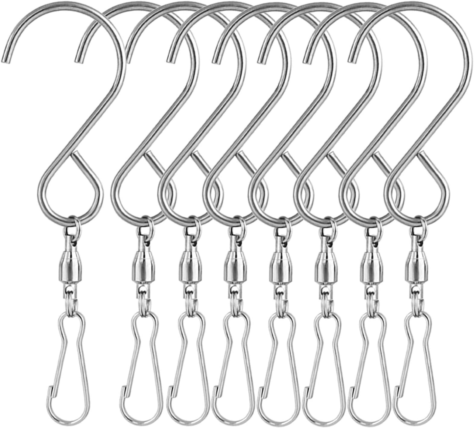 10 Pack Swivel Hooks Clips Smooth Spinning for Hanging Wind