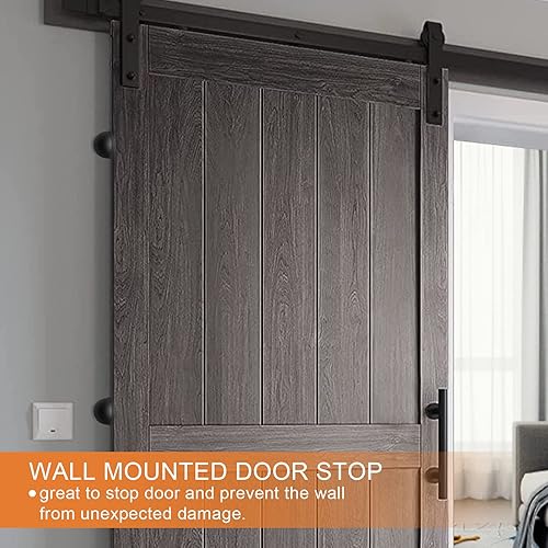 Miniatura 8 de Topes de puerta, tope de puerta de piso, paquete de 4 topes de puerta sin taladro, topes de puerta de goma negra para la parte inferior de la puerta