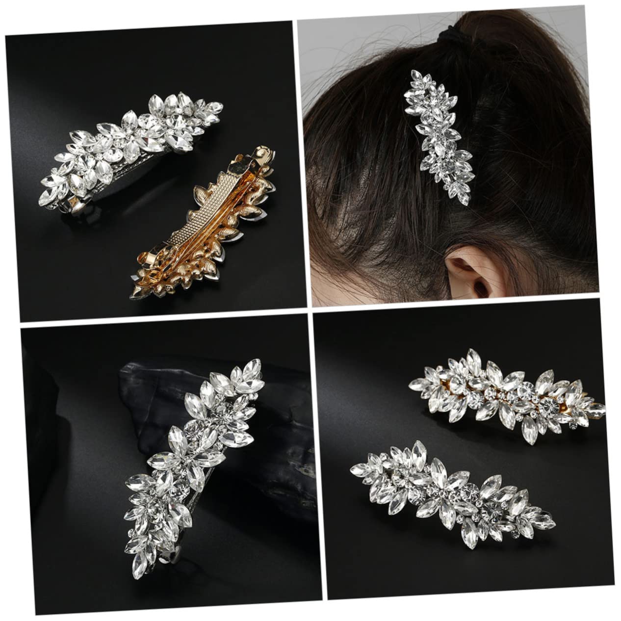 FRCOLOR 6stücke Wasserstein Haarnadeln Für Damen Luxuriöse Haarklammern Mit Rhinestone-design Elegante Friseur-haaraccessoires Für Verschiedene Frisuren