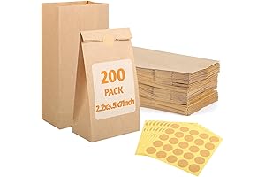 kraft bags 200pcs small 3.5 * 2.16 * 7 Inch brown paper...
