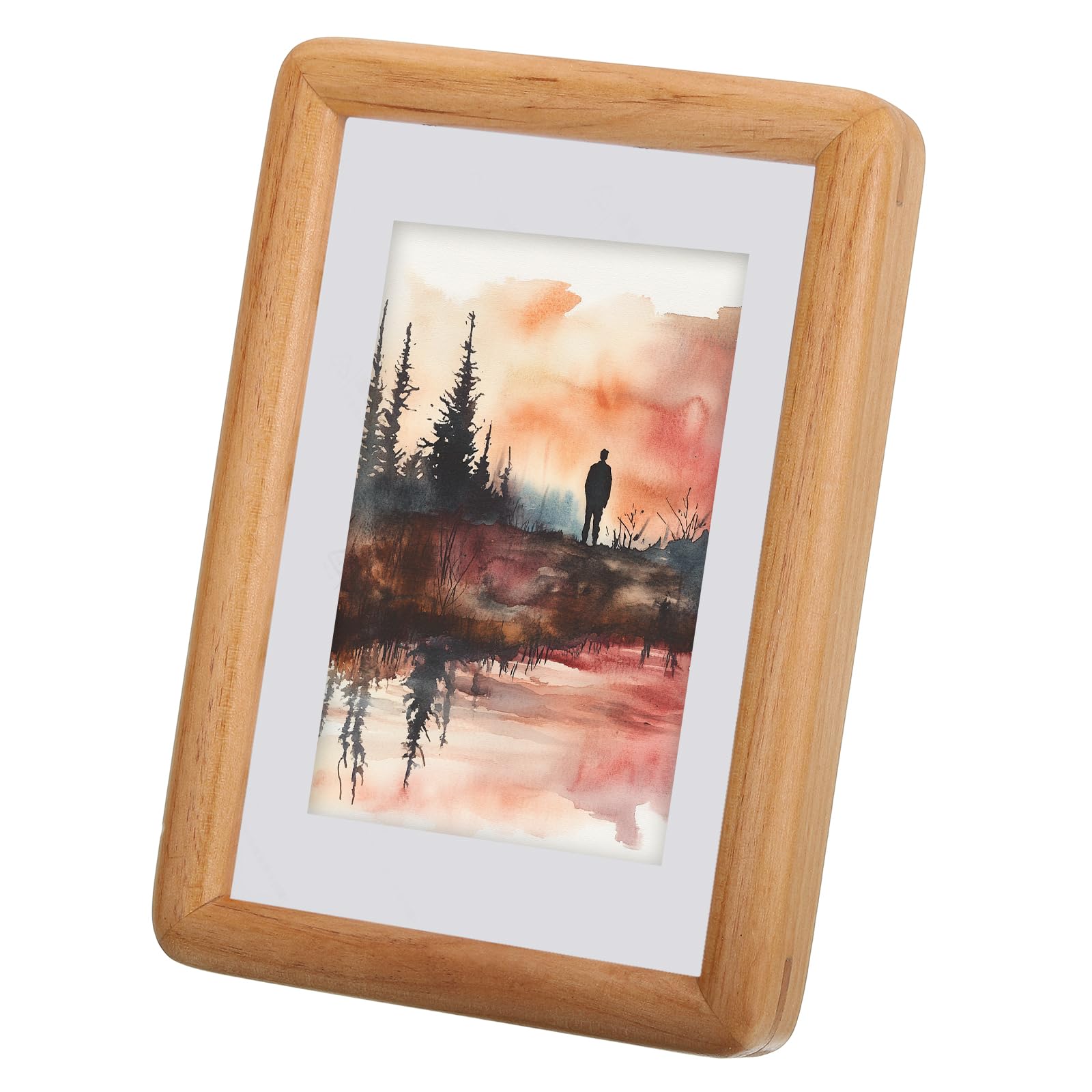 Cadre en bois marron 12,7x17,8 cm à offrir pour immortaliser un souvenir
