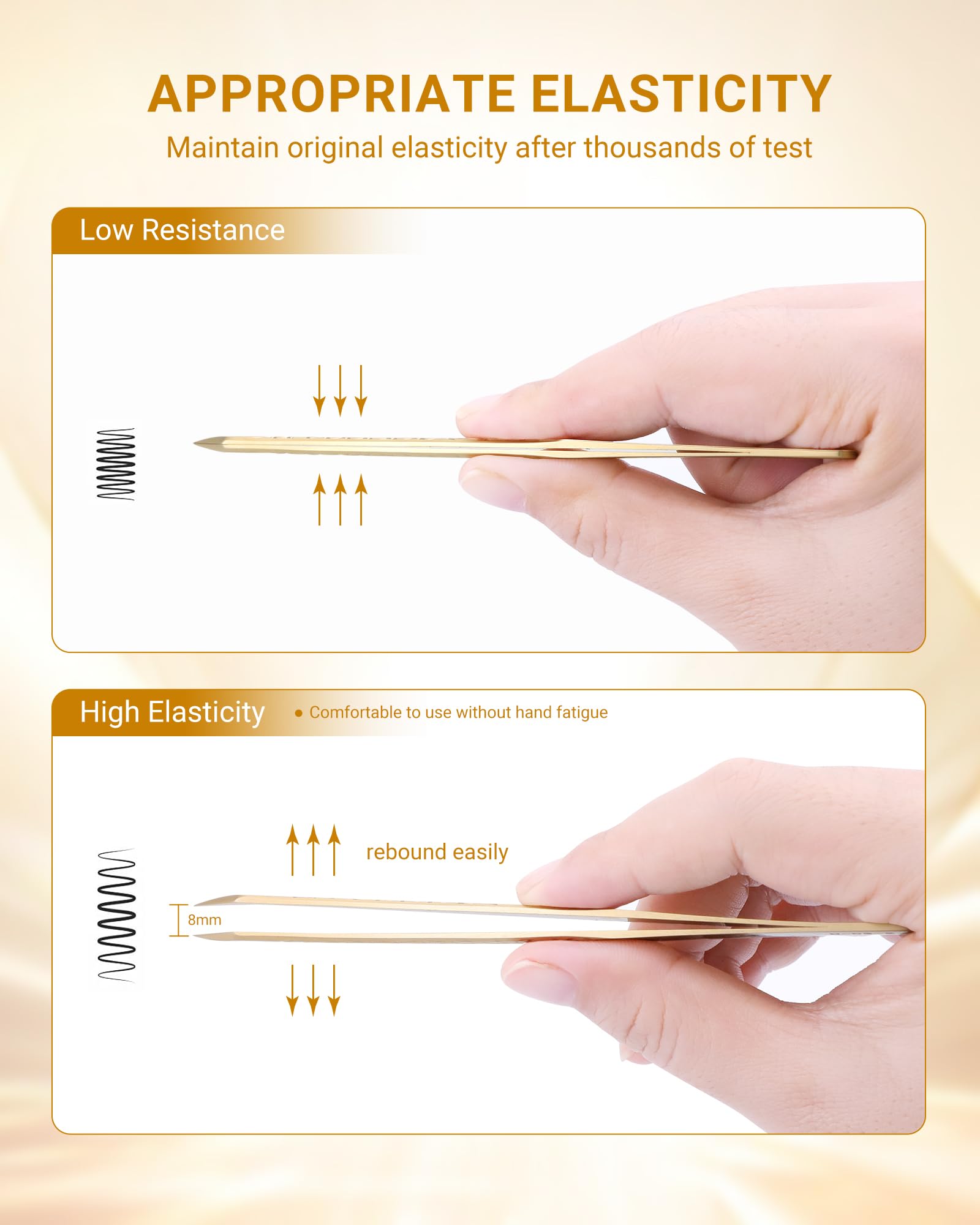 NAGARAKU Pinzas de Fibra Pestañas Juego de 5 Profesionales Sin Brecha Rectas Curvas Y Con Volumen De Acero Inoxidable Dorado Cierre Preciso Ligeras Con Tapas Protectoras Fiber Tweezers Set En La Punta