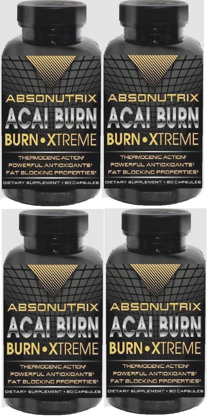 4 Bottles - Absonutrix Acai Burn X.treme - The Most Healthy Way to Weight Loss