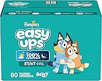 Vista 13 de Pampers Pantalones de Entrenamiento - Easy Ups Niños y Niñas Bluey - Talla 5T-6T, 80 Unidades, Ropa Interior Infantil para el Orinal