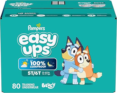 Miniatura 13 de Pampers Pantalones de Entrenamiento - Easy Ups Niños y Niñas Bluey - Talla 5T-6T, 80 Unidades, Ropa Interior Infantil para el Orinal