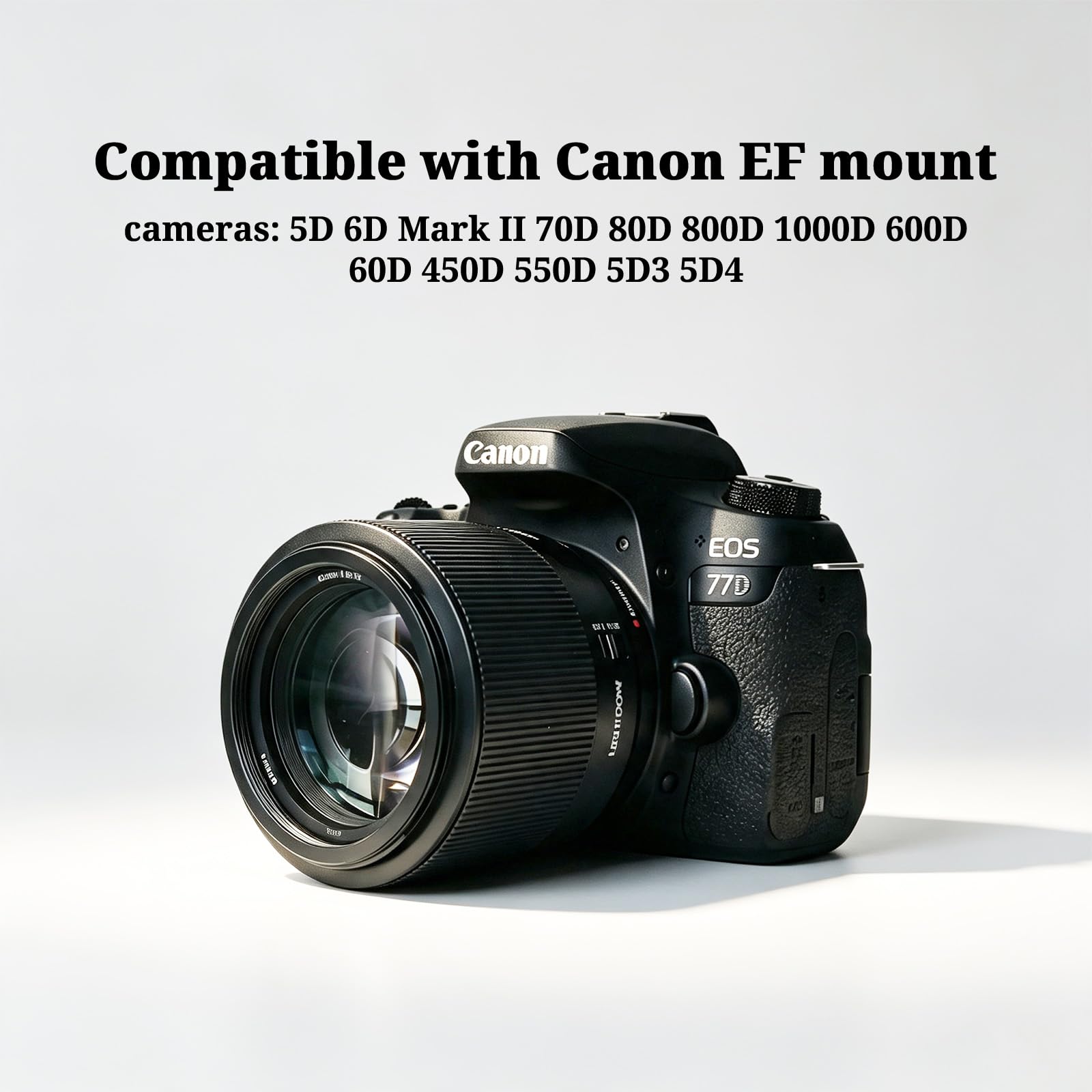 Obiettivo 85 mm f/1.8 AF per Canon EF, Full Frame teleobiettivo ritratto, Autofocus STM, compatibile EOS 5D Mark IV, 6D II, 90D, R7, Rebel T8i, T7 e reflex Canon EF/EF-S