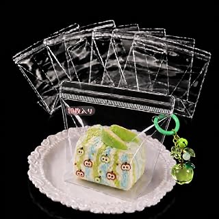 Rich Peach [Kussys] 袋 挤压用立体袋 PVC 10个 厚度约0.24毫米 无拉链 带底裆 自立式 透明 替换袋 透明 塑料袋 上部宽15cm・底部宽9cm・高12cm・厚6cm