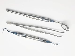 Dental Examination Set Basic Diagnostic Kit Tool 3 pcs Blue