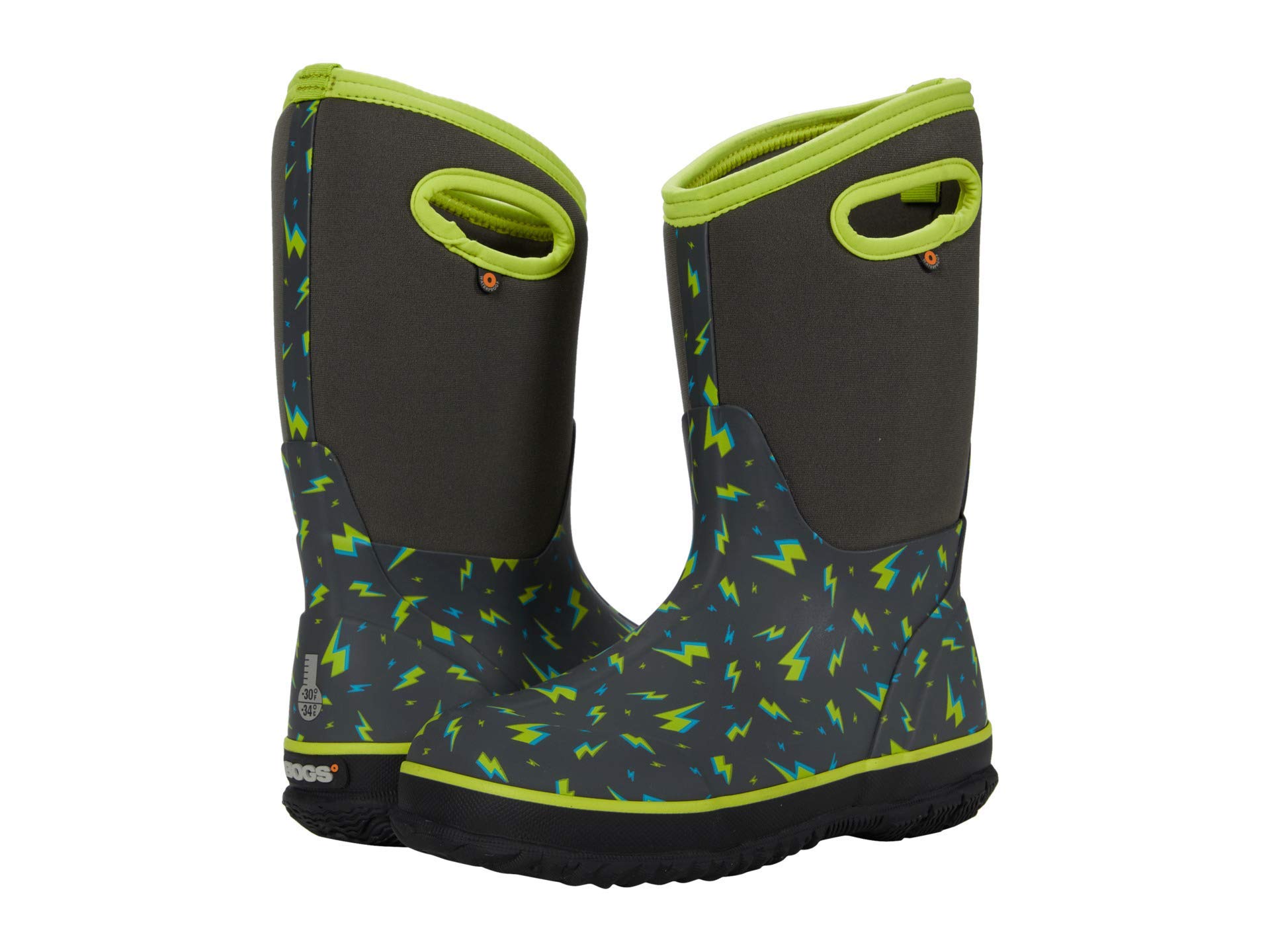 BOGS unisex-child Classic High Waterproof Insulated Rubber Neoprene Rain BootSnow Boot