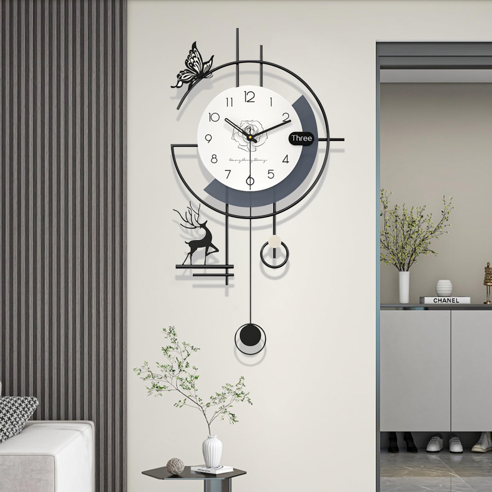 Horloge murale silencieuse pour dormir sans aucun bruit de tic-tac