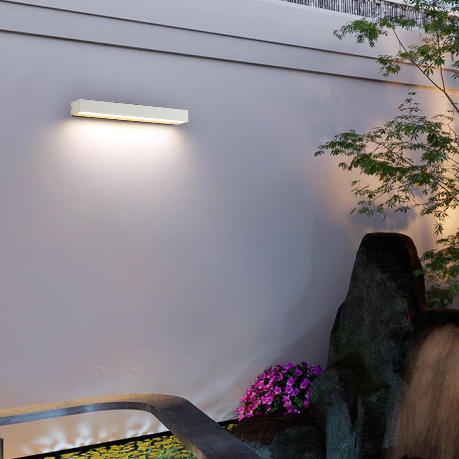 Zewnętrzny kinkiet LED, dekoracyjna lampa tarasowa, nowoczesna designerska lampa ścienna IP65, lampa ścienna do użytku na zewnątrz/wewnętrzna, aluminiowa lampa balkonowa, p
