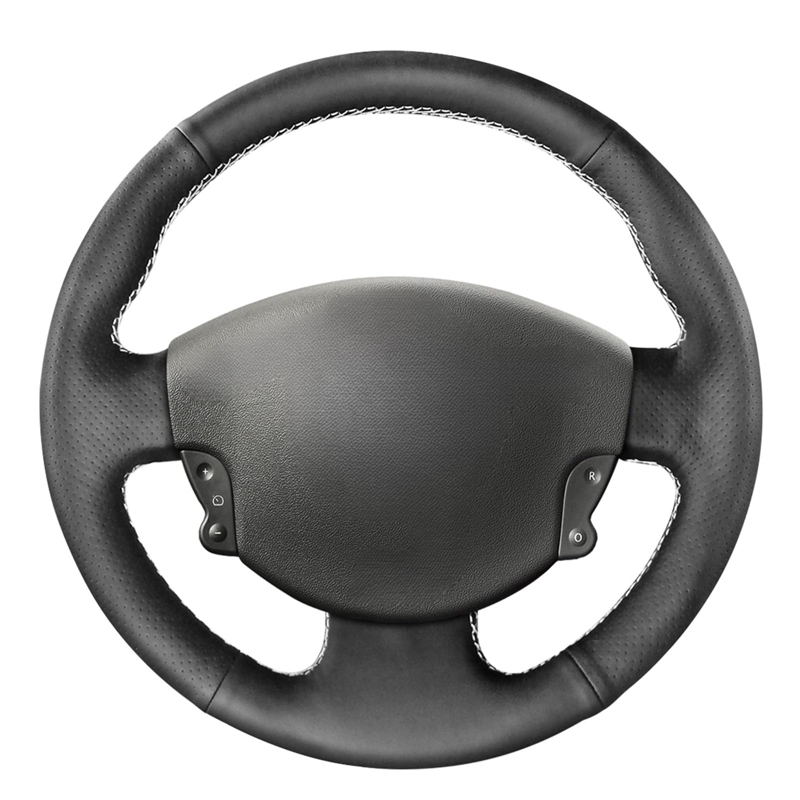 MEWANT Housse de Volant Cousue pour Renault Megane 2 2002-2009 / Kangoo (ZE) 2008-2013 / Scenic 2 2003-2009 / Grand Scenic 2004-2009 / Cuir Microfibre