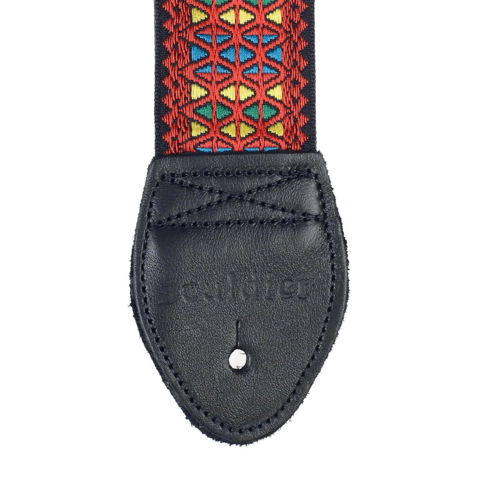 Souldier Hendrix Monterey rojo 2 "correa para guitarra w/negro cinturón y extremos