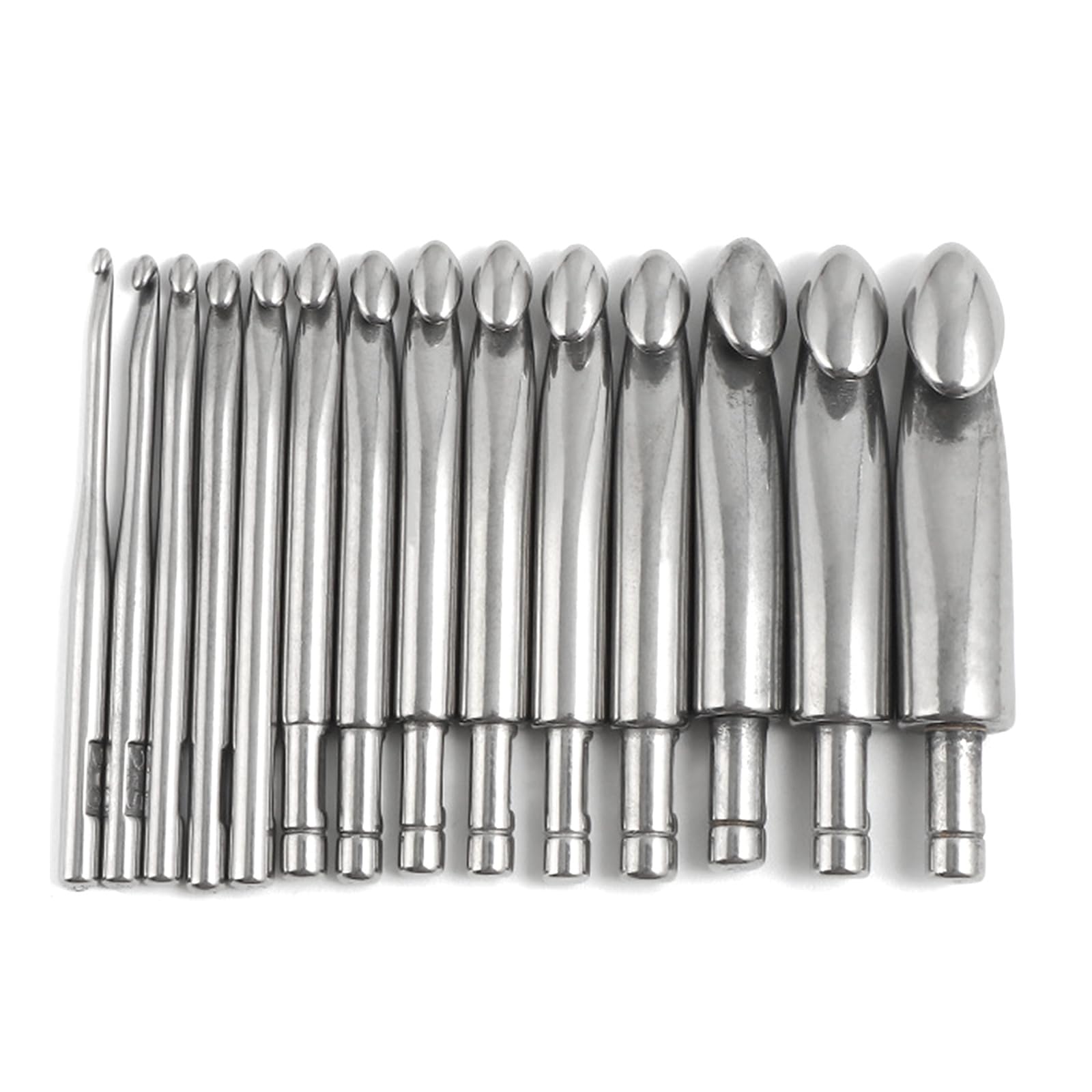 Uncinetto ergonomico in acciaio inox per adulti e bambini, set di uncinetti grandi, grande gancio in metallo per filati spessi, gancio ergonomico