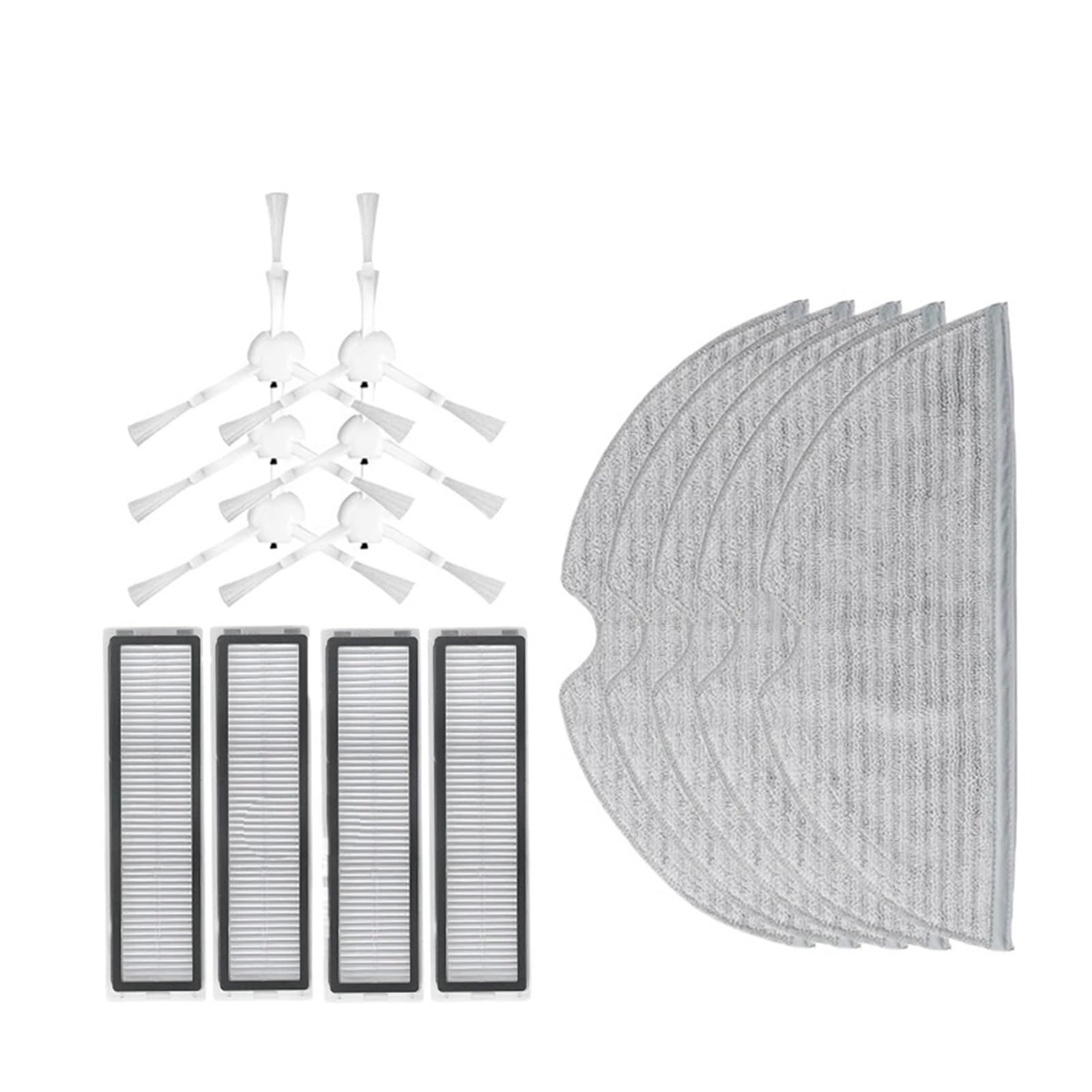 Kicici Compatible With Dreame Bot D9 Accessories D9 Max Robot Vacuum Cleaner HEPA Filter Main Side Brush Mop Cloths Replacement Spare Parts(Chocolate)