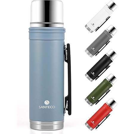 Thermosflasche 1L Edelstahl - Vakuum Isolierung, 12h Heiß & 24h Kalt, Auslaufsicher