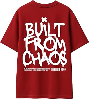 TeeSlix Kids Oversized Cotton T-Shirt with Back Typography | Drop Shoulder Loose Baggy Fit Streetwear Tee | Boys & Girls C... Price In India