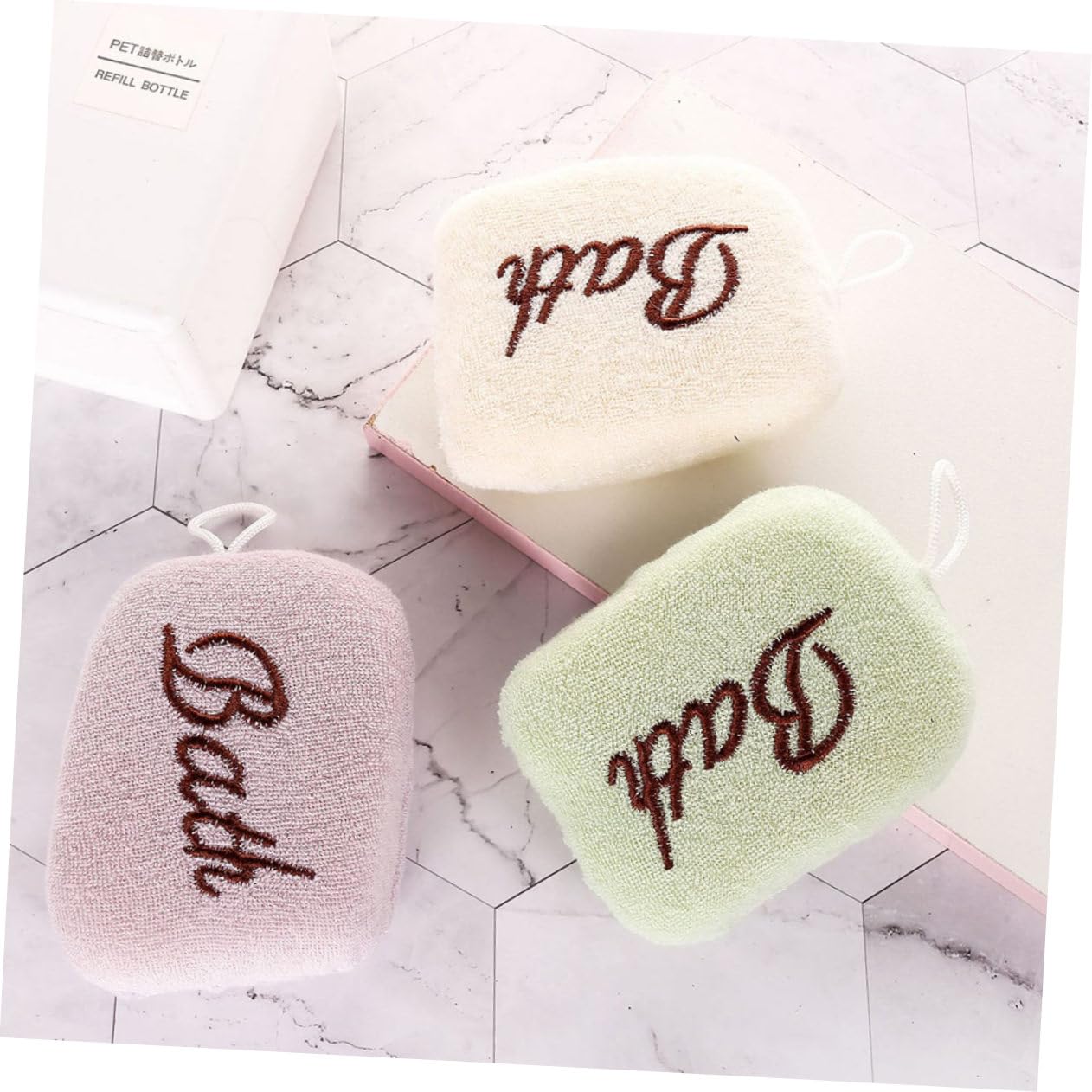 Toyvian 15 Piezas Toalla De Baño Bordada Esponja De Bebe Para Bañarse Esponjas De Baño Para Ducha Esponja De Baño De Espuma Esponja Facial Lufa Natural Cuerpo Cepillo De Espuma Bebé