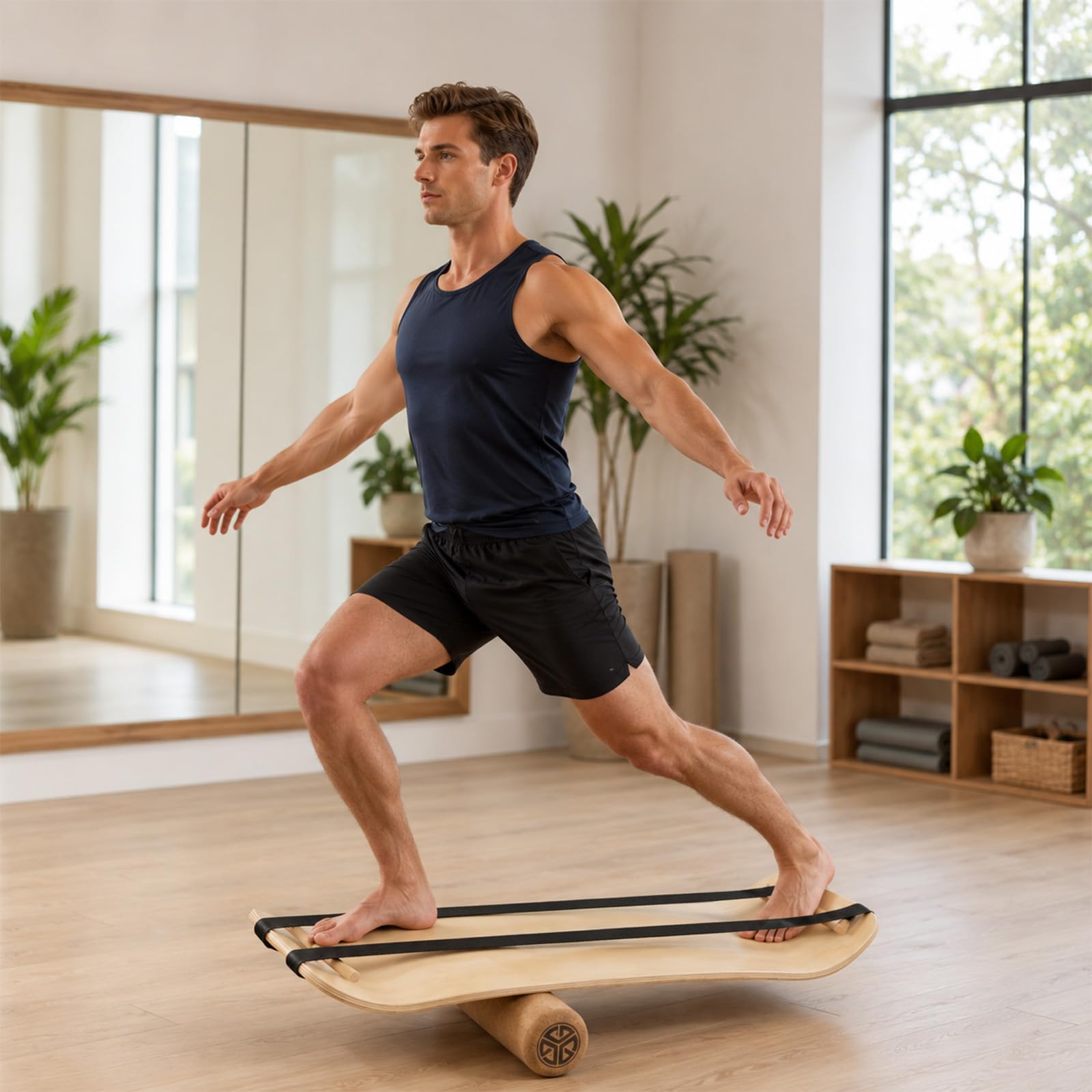 Balance-Board für Reha & Core-Training, für Kinder & Erwachsene, Yoga & Pilates geeignet.
