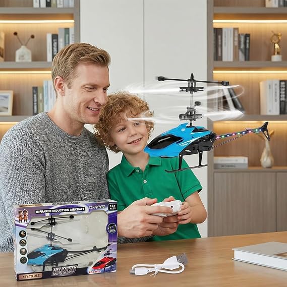 Remote Control Helicopter, RC Helicopters Toy Mini RC Helicopter Remote Control Flying Toy Controlled Aircraft Indoor Airplane Toys Mini Helicopters Models Gifts for Birthday(Blue)