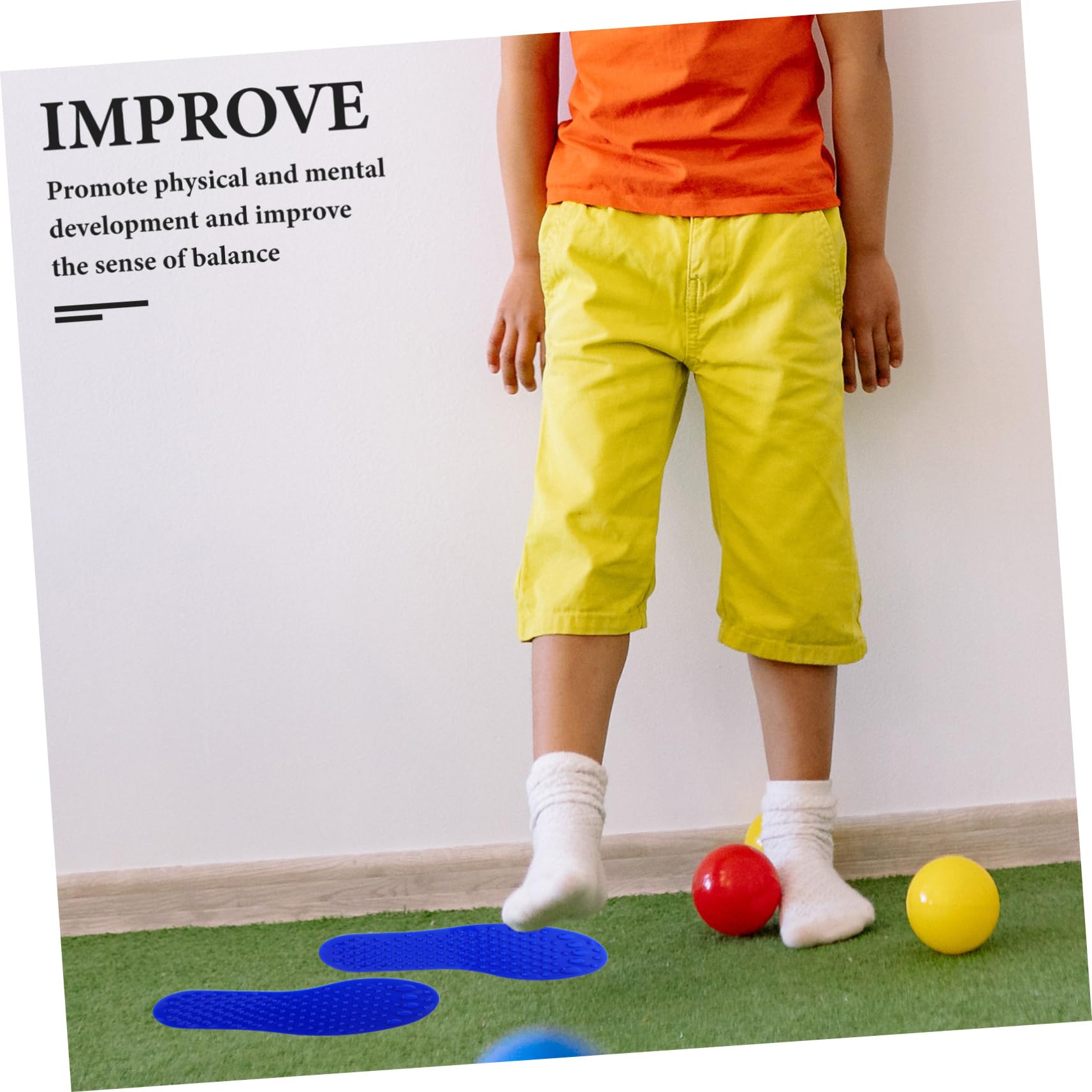 Abaodam 5pares Sensoriales Huellas Táctiles para Entrenamiento De Pies Juguetes Infantiles para Coordinación y Equilibrio Uso Interiores y Exteriores para Guarderías y Hogares