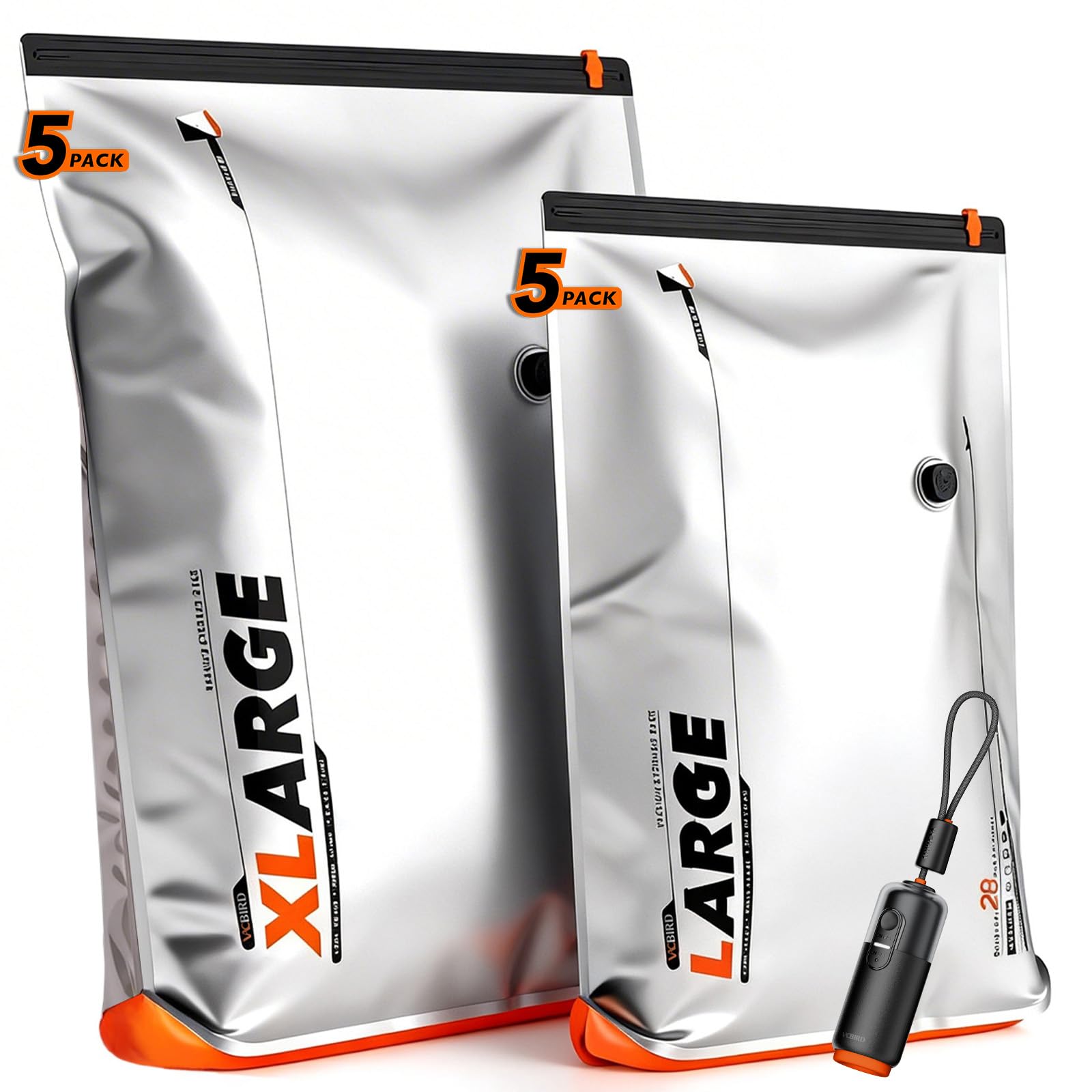 Photo 1 of VacEase Ultra 19 Pack Rechargeable Wireless Pump Travel Storage Bags Set - Bags for Travel