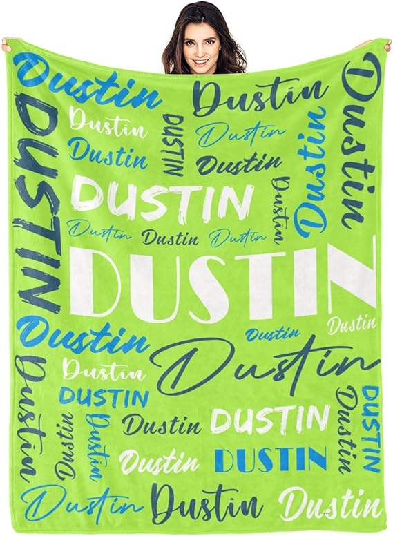 Personalized Blankets for Kids with Names Customized Blankets with Name for Adult Custom Blanket Gift for Birthday Christmas Valentines Day Gift