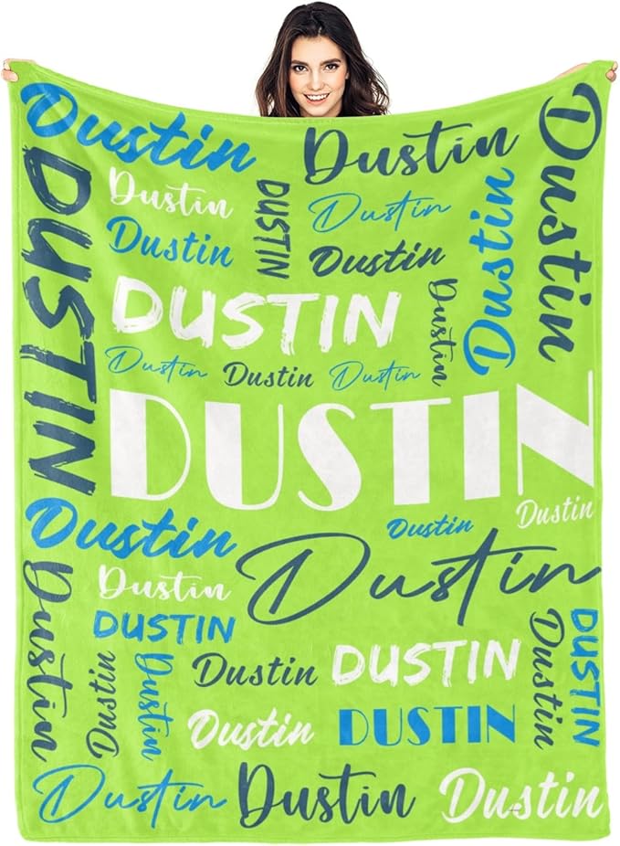 Personalized Blankets for Kids with Names Customized Blankets with Name for Adult Custom Blanket Gift for Birthday Christmas Valentines Day Gift