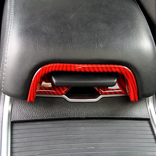 Miniatura 3 de Reposabrazos de fibra de carbono rojo con mango de caja de tazón, accesorios de decoración interior para Dodge Charger 2011-2021/Chrysler 300