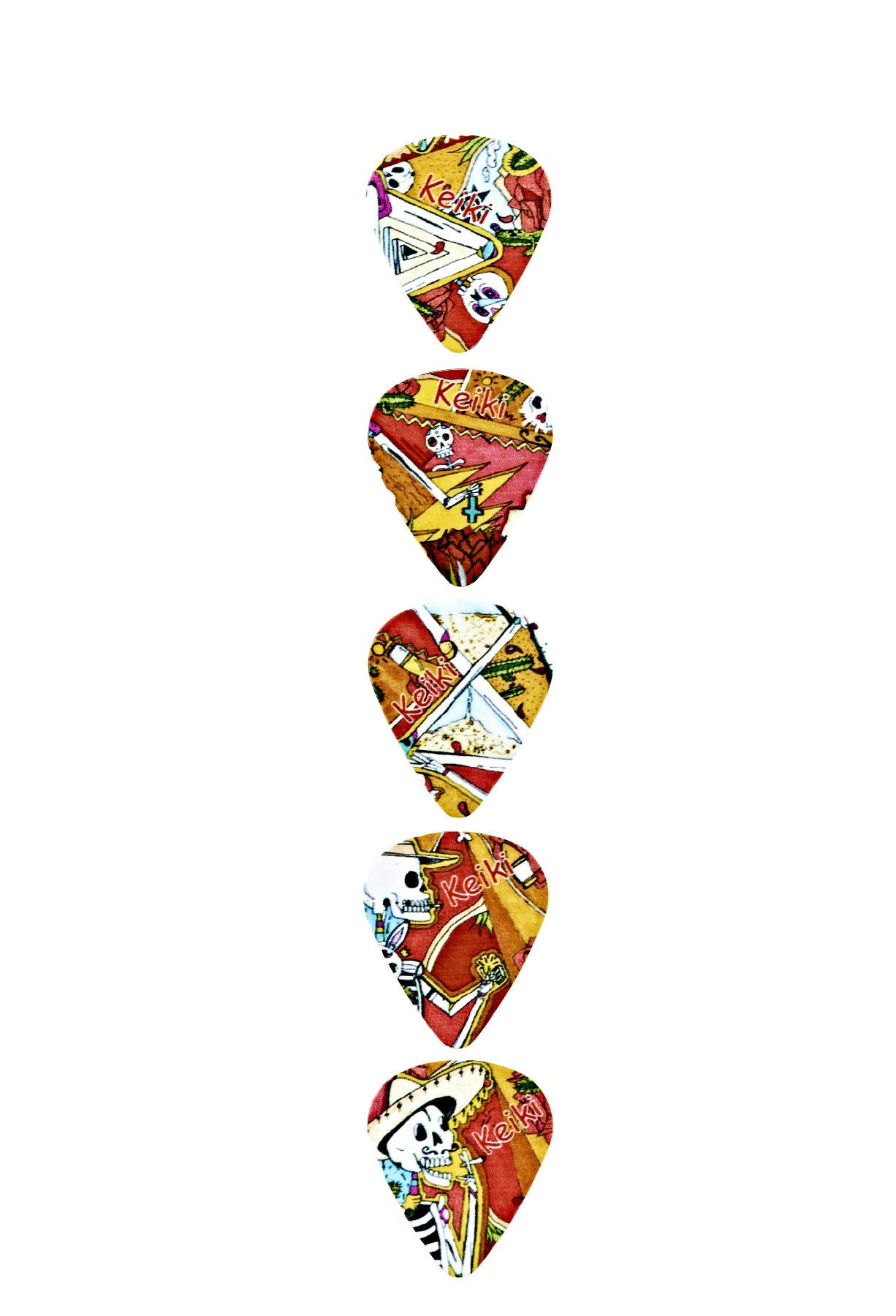 KEIKI "EL Muerto" Picks - 25 pcs. (KPEM-25RF), multicoloured