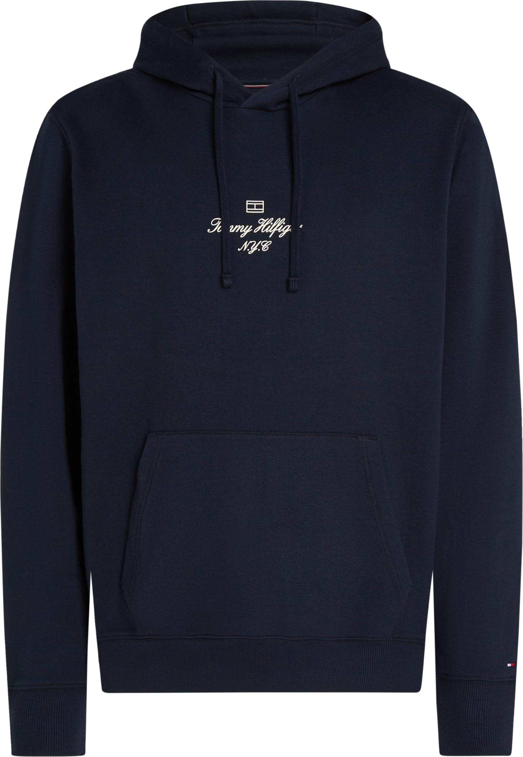 Tommy Hilfiger Herren Outline Flag Script Hoodie Mw0mw39372 Kapuzenpullover (1er Pack)