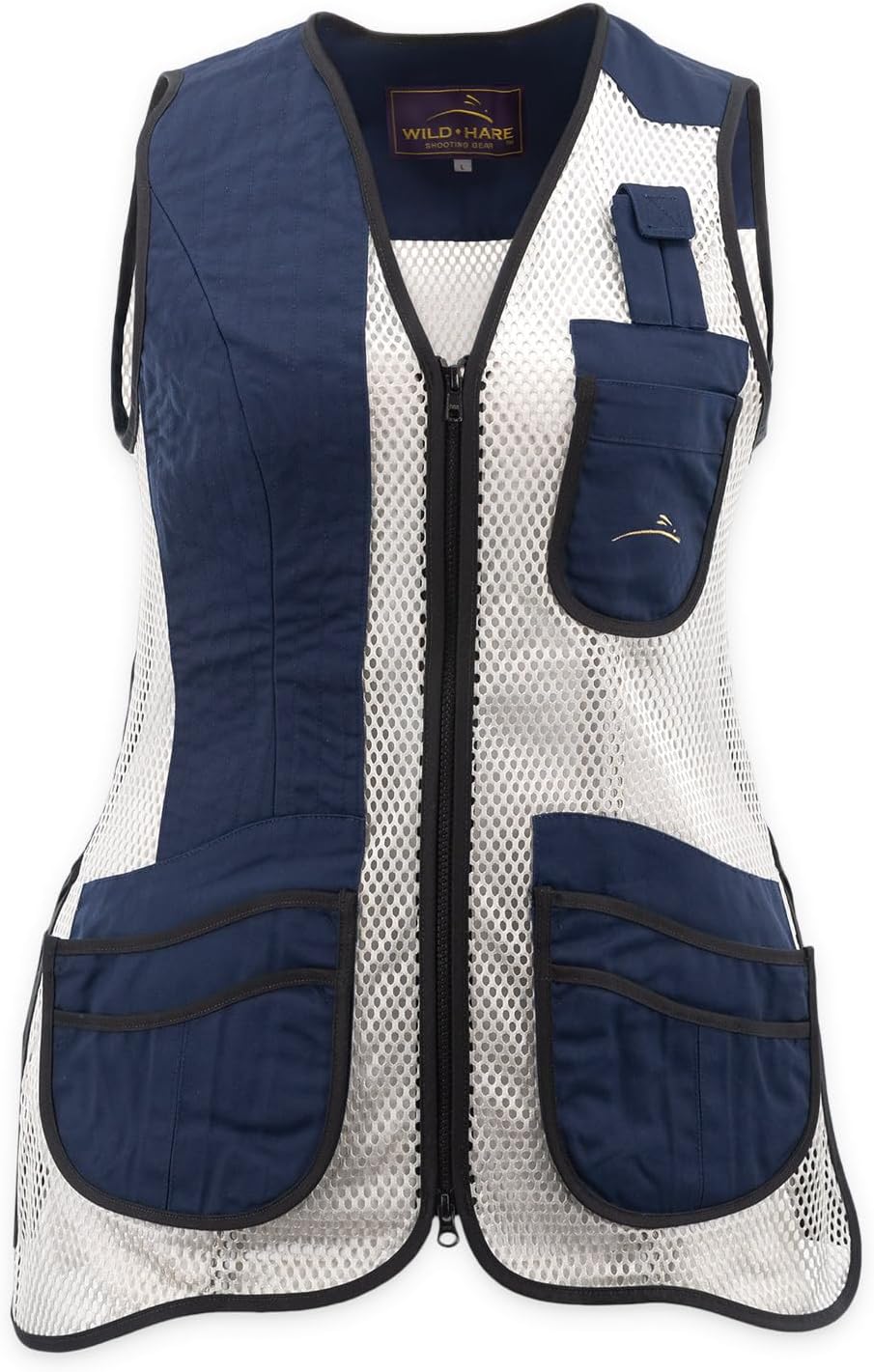 Wild Hare Shooting Gear Womens Comfort Fit Mesh Vest, Navy/Silver