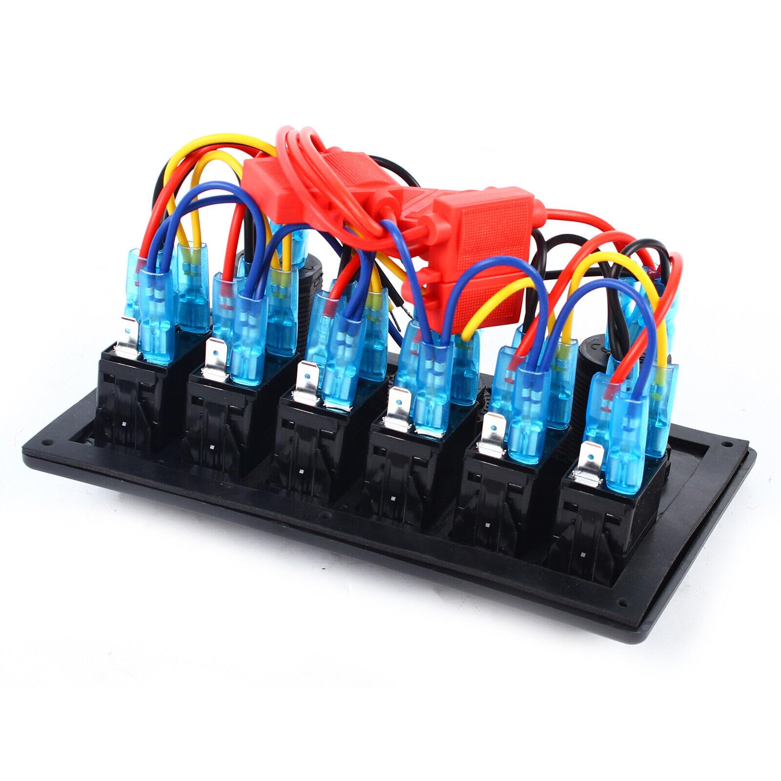 Pannello di controllo combinato a 6 marce, 12 V/24 V, LED con 2 porte USB, interruttore per camper, barche, auto, casa motore