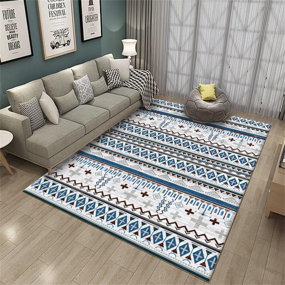 Tapis poil ras facile a nettoyer pour chambre d'enfant et salon