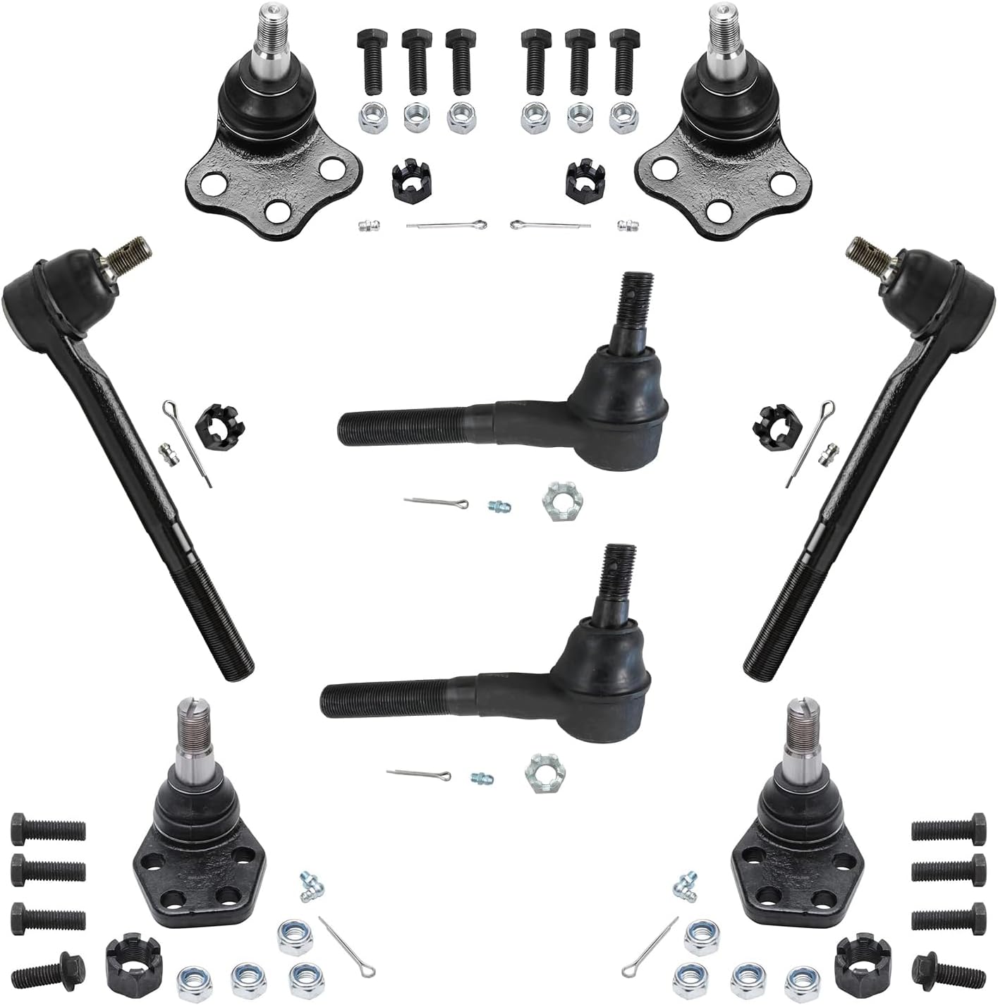 Detroit Axle 8‑Piece Front Suspension Kit for 2000–2002 Dodge Ram 2500/3500 (2WD)
