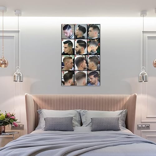 Miniatura 8 de Rucatto Póster de guía de peinado de peluquería para hombre, póster de pintura en lienzo, cuadros e impresiones artísticas de pared para sala de