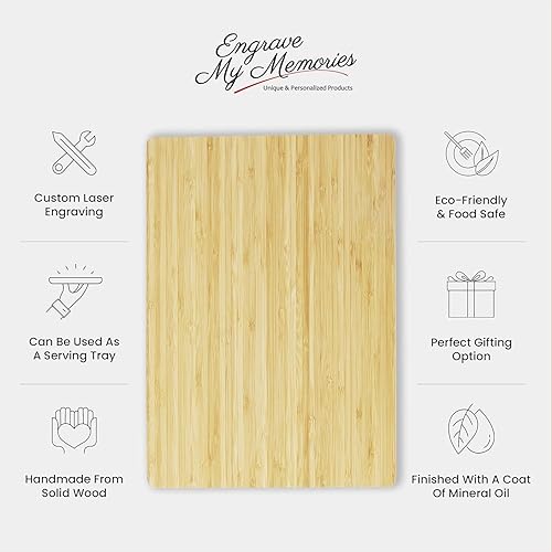 Miniatura 7 de Tablas de cortar Enragved para cocina de 14 x 10 pulgadas, bloque de carnicero de madera grabado con láser personalizado, accesorio de encimera,