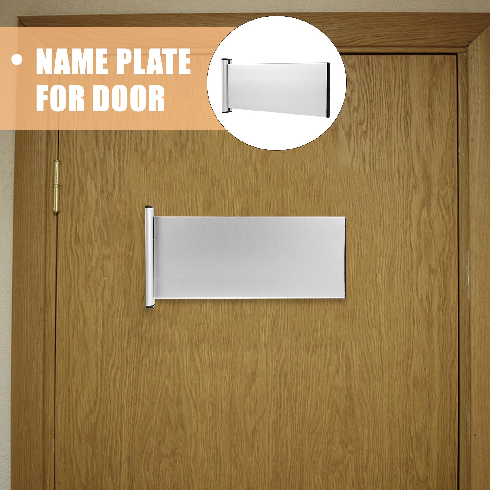 GANAZONO Placa De Nombre Para Puerta De Oficina De Aleación De Aluminio 11.02X4.72 Pulgadas Juego De 5 Placas Identificadoras Para Habitaciones Y Áreas De Trabajo
