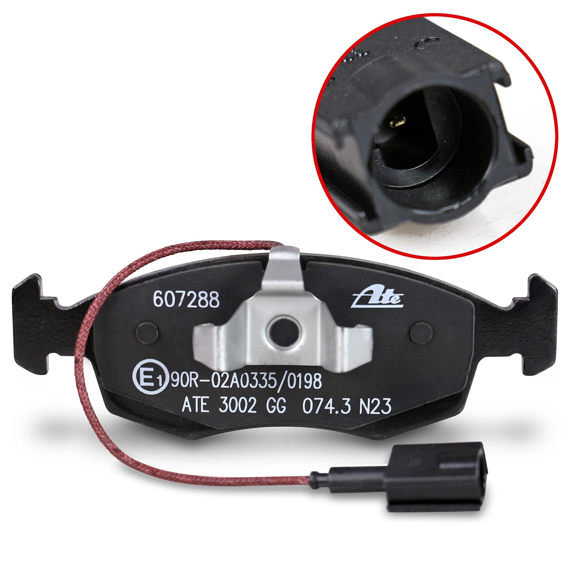ATE Set freni asse anteriore incl. dischi freno anteriori ¯ 257 mm pieni e pastiglie freno anteriori + contatto di usura Compatibile con FIAT 500 (312_), 500 C (312_)