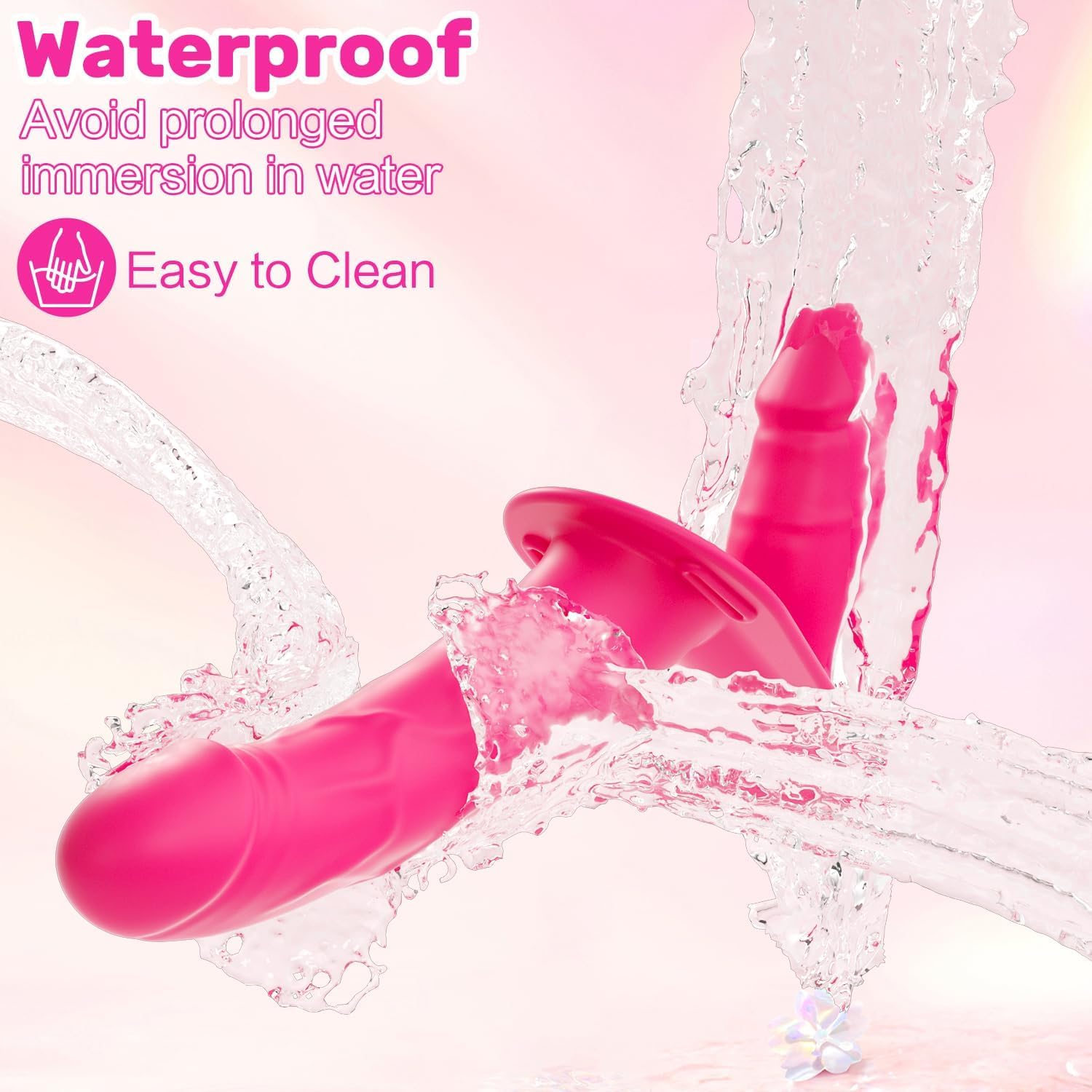 Strap-on Dildo Doble Strapon Cinturones Vibradores, Arnes Doble Silicona, Arneses Sexuales Dildos, Consolador Mujer Lesbianas Sex Toy, Juguetes Eróticos para Pareja Sexuales (Rosa)