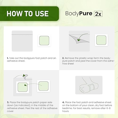 Miniatura 3 de 2 almohadillas de limpieza profunda para pies, pruebas disponibles para almohadillas usadas, parche de bambú para pies (también conocido como