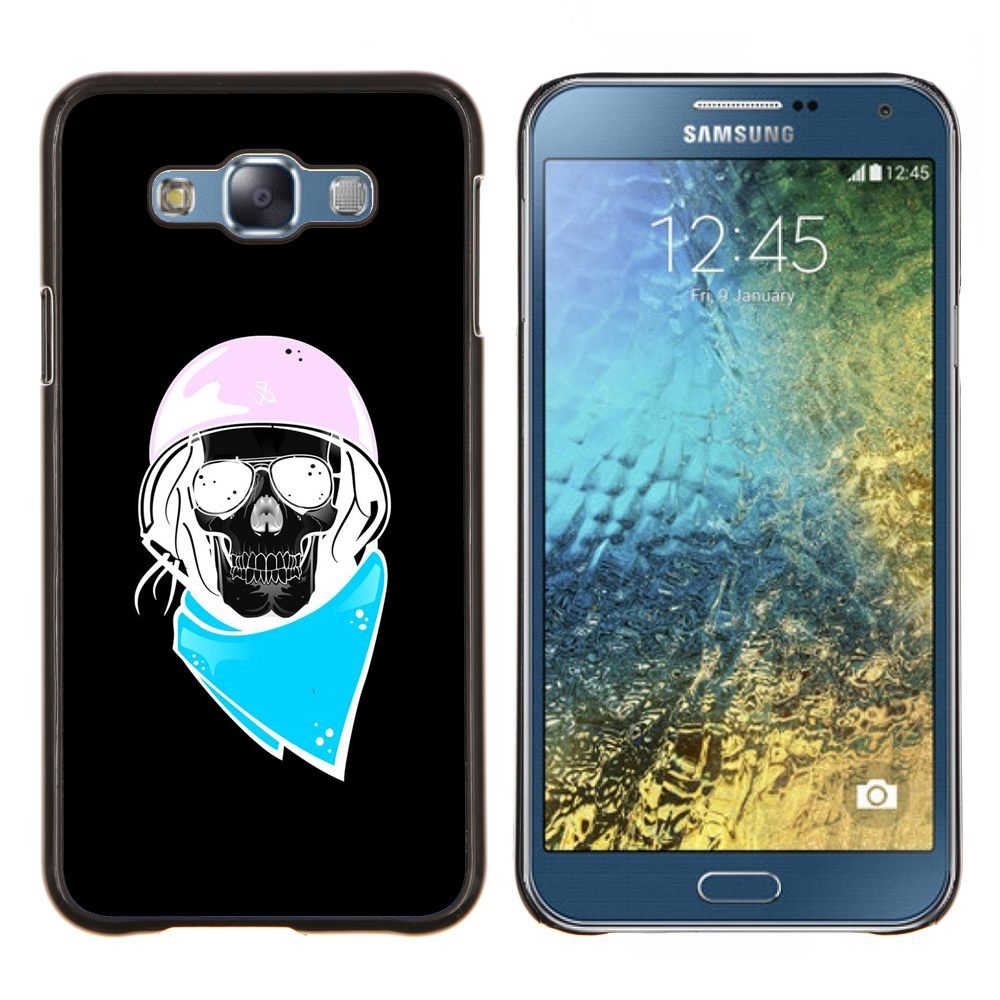 Smartphone Hard PC Case Protective Cover for Samsung Galaxy E7 E700 / Phone Case TECELL Store / Biker Blue Pink Black Biker Helmet