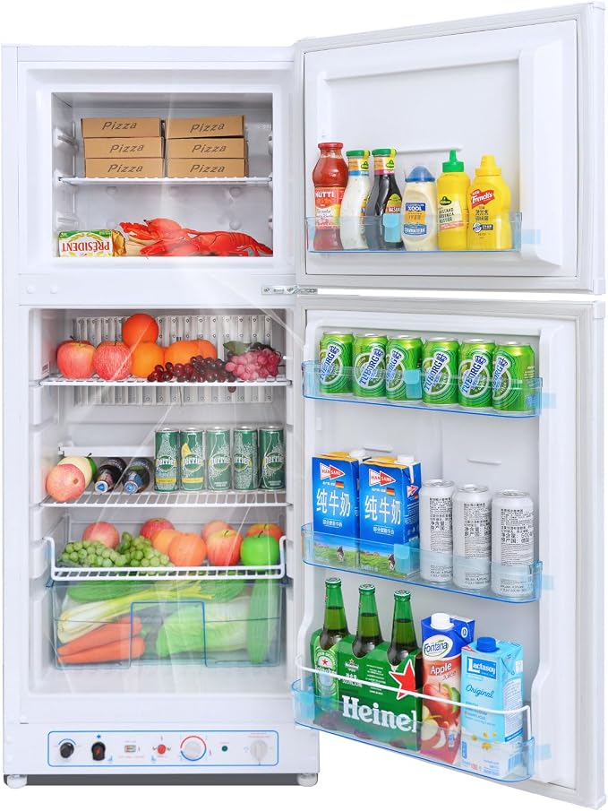 Smad Propane Refrigerator with Freezer, 6.1 cu.ft Gas Refrigerator, Propane