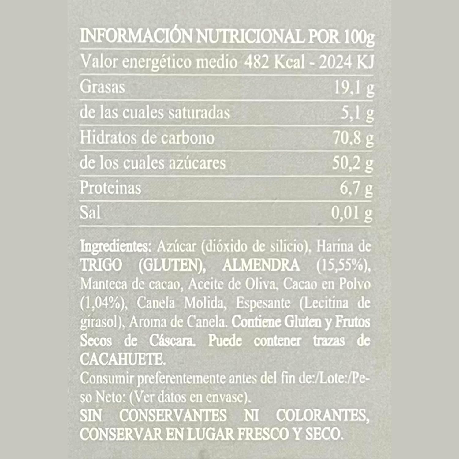 GALENDA Turrolate. Turrón Selecto de Priego de Córdoba (Almendra, 50 GR)
