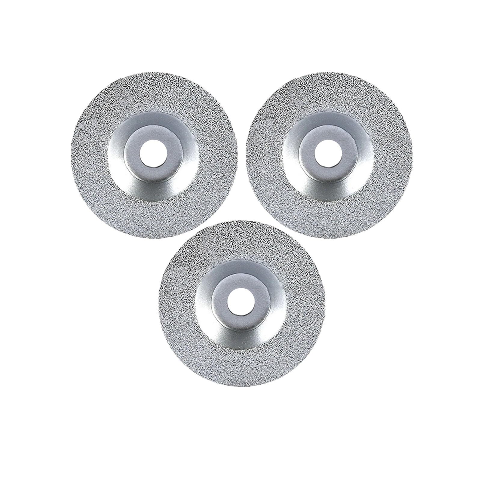 Disco de corte de diamante de 4 pulgadas y 100 mm, muela de amolar soldada al vacío, compatible con acero de mármol de 16 mm(Silverclosed,3 PCS)