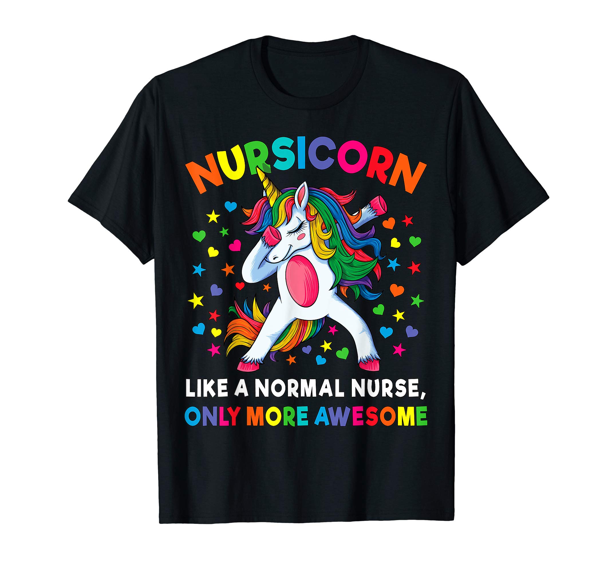 Unicorn Awesome Family Matching Gifts By SSANursicorn Like A Nurse Only Awesome Dabbing Unicorn Women T-ShirtOEKO-TEX STANDARD 100