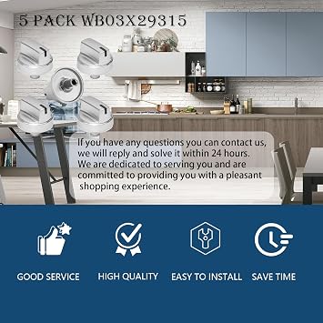WB03X29315 Knob Compatible with ge Stove Knobs Replacements