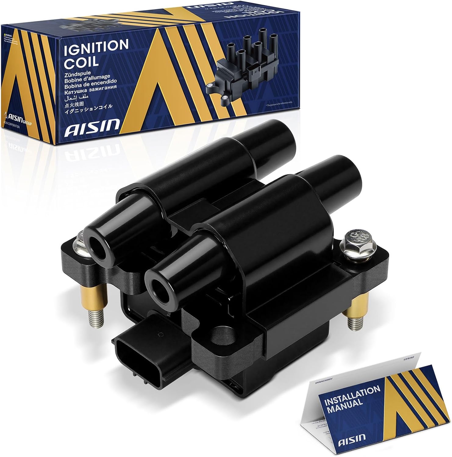 AISIN AFTERMARKET ESCAZ-00633 Ignition Coil - Compatible with Subaru Outback 2005-2009 Forester 2005-2008, Impreza 2005-2010, Legacy 2005-2009, Saab 9-2X 2005-2006 - 2.0L 2.5L