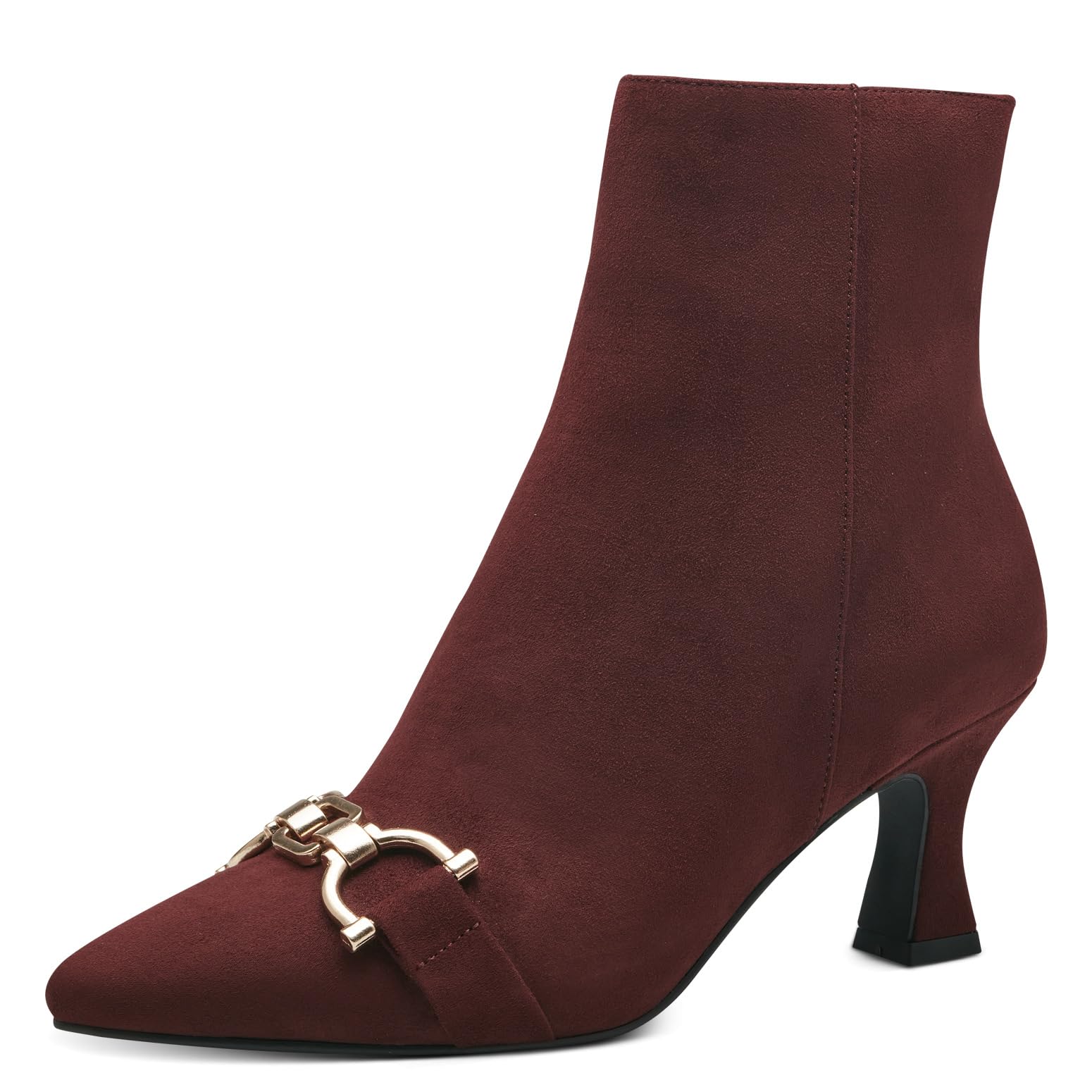 MARCO TOZZI Botines de mujer con tacón elegante, burdeos, 39 EU